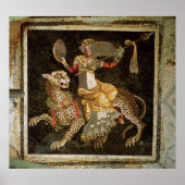 Mosaic of Dionysus riding a Leopard c.180 AD ポスター (正面)