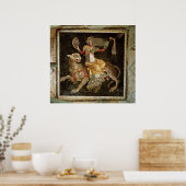 Mosaic of Dionysus riding a Leopard c.180 AD ポスター (キッチン)