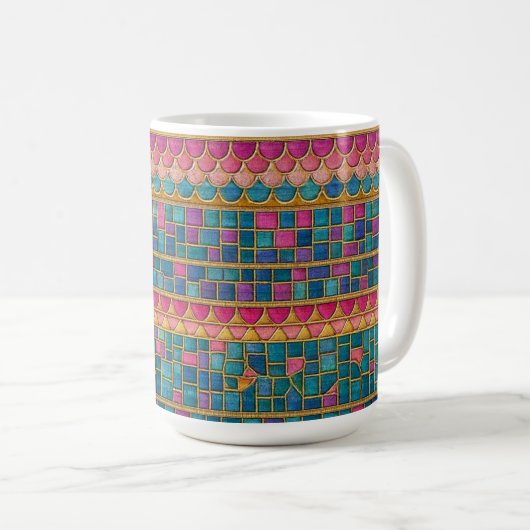 Mosaic pattern mug コーヒーマグカップ (正面右)