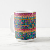 Mosaic pattern mug コーヒーマグカップ (正面左)