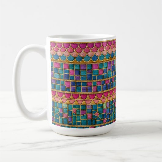 Mosaic pattern mug コーヒーマグカップ (左)