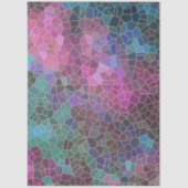 Mosaic Pattern of Pink Purple Teal Blue Green Gold 薄葉紙 (正面)