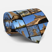 Mosaic photos of the Eiffel tower in Paris ネクタイ (ロール)