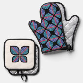 Mosaic Radiance (Fusion) 鍋つかみ&鍋敷きセット (正面/裏面)