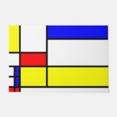 MOSAIC RECTANGLES squaresカラーII +あなたのアイディア ドアマット (正面)