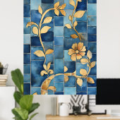 Mosaic reminiscent of traditional Moroccan styles, ポスター (ホームオフィス)