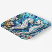 Mosaic Seahorses Romantic Beachy   ペーパープレート (傾斜あり)