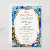 Mosaic Seahorses Romantic Beachy 招待状 (裏面)