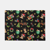 Mosaic Style Christmas Gift Wrap ドアマット (正面)