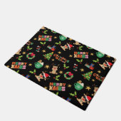 Mosaic Style Christmas Gift Wrap ドアマット (アングル)