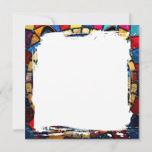 Mosaic Style Owl and Wolf | Blank シーズンカード (裏面)