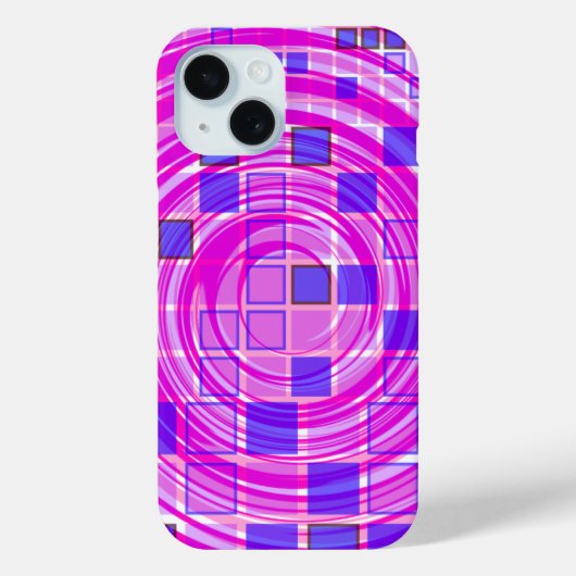 Mosaic Swirl Pink Purple iPhone Case Case-Mate iPhoneケース (裏面)