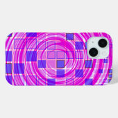 Mosaic Swirl Pink Purple iPhone Case Case-Mate iPhoneケース (裏面 (横))