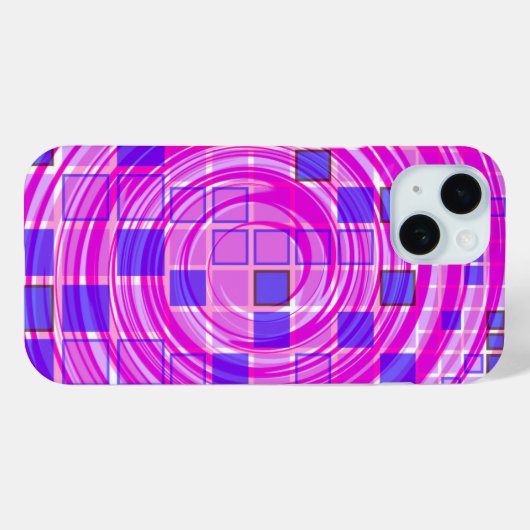 Mosaic Swirl Pink Purple iPhone Case Case-Mate iPhoneケース (裏面 (横))