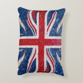 Mosaic Tile Effect of The United Kindoms Flag アクセントクッション (裏面(縦))