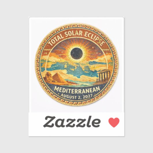 Mosaic  Total Solar Eclipse 2027 sticker シール (シート)