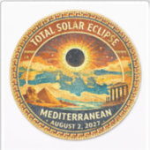 Mosaic  Total Solar Eclipse 2027 sticker シール (正面)