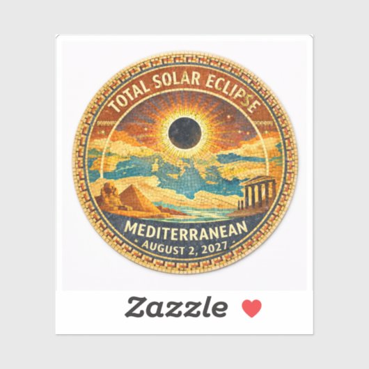 Mosaic  Total Solar Eclipse 2027 sticker シール (シート)