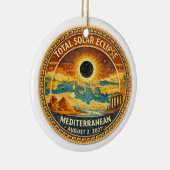 Mosaic  Total Solar Eclipse 2027 sticker セラミックオーナメント (右)