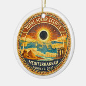 Mosaic  Total Solar Eclipse 2027 sticker セラミックオーナメント (左)