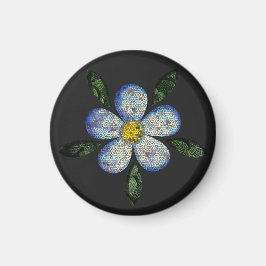 Mosaico botânico e simético com tema floral マグネット