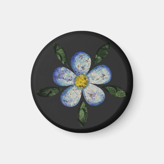 Mosaico botânico e simético com tema floral マグネット (正面)