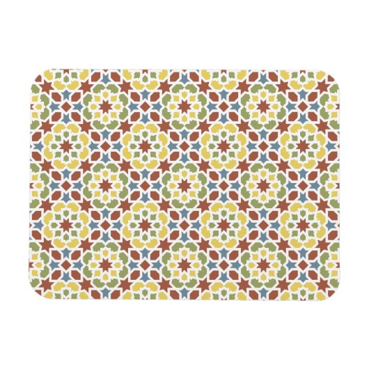 Mosaico geométrico de arabescos de Marruecos. マグネット (横)