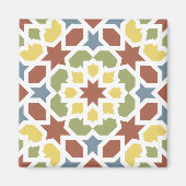 Mosaico geométrico de arabescos de Marruecos. マグネット (正面)