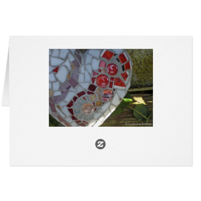 Mosaik-rot-Herzkarte (裏面横)