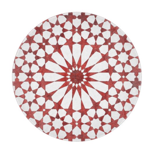 Mosaïque andalouse rouge ALHAMBRA カッティングボード (正面)