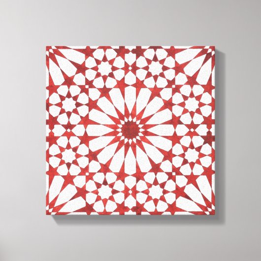 Mosaïque andalouse rouge ALHAMBRA キャンバスプリント (正面)