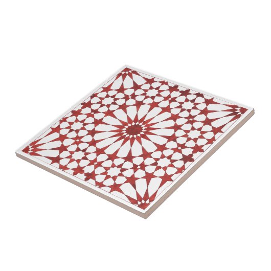 Mosaïque andalouse rouge ALHAMBRA タイル (側面)