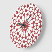 Mosaïque andalouse rouge ALHAMBRA ラージ壁時計 (傾斜)