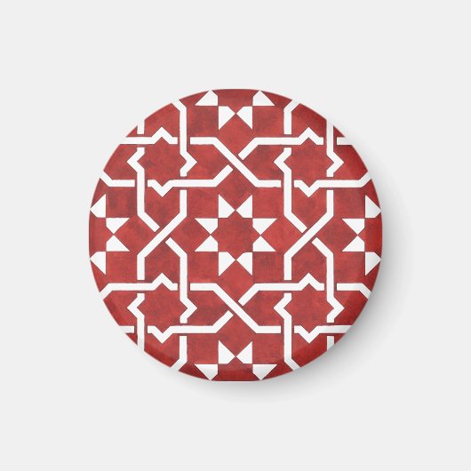 Mosaïque andalouse rouge SEVILLE マグネット (正面)