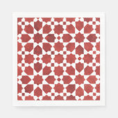 Mosaïque marocaine rouge ROSETTE スタンダードランチョンナプキン (正面)