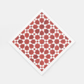 Mosaïque marocaine rouge ROSETTE スタンダードランチョンナプキン (角)