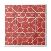 Mosaïque marocaine rouge ROSETTE タイル (正面)