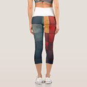 🎨 Mosaïque Texturée en Nuances de Couleur 🔲 カプリレギンス (裏面)