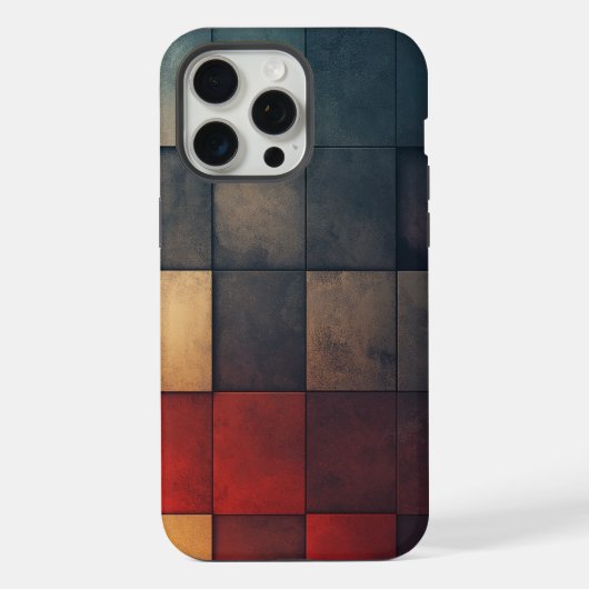 🎨 Mosaïque Texturée en Nuances de Couleur 🔲 iPhoneケース (裏面)