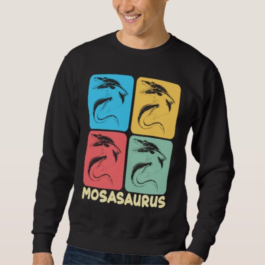 Mosasaurus Dino Prehistoric Dinosaur スウェットシャツ (正面)