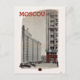 Moscou Moscow USSR Vintage Poster 1936 ポストカード