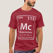 Moscovium要素（白） Tシャツ (正面)