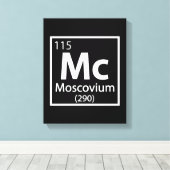 Moscovium -ロシアの Science Periodic Table キャンバスプリント (インサイチュ (ウッドフロア))