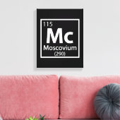 Moscovium -ロシアの Science Periodic Table キャンバスプリント (インサイチュ (リビング))