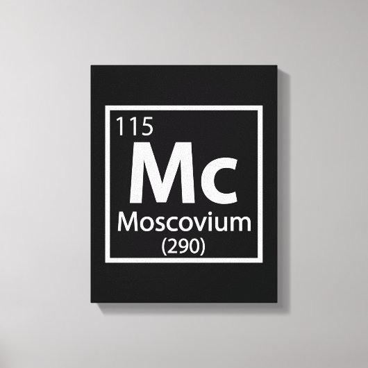 Moscovium -ロシアの Science Periodic Table キャンバスプリント (正面)