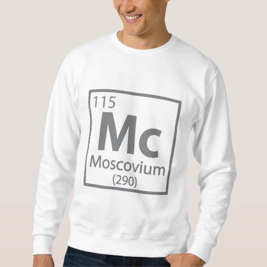 Moscovium -ロシアの Science Periodic Table スウェットシャツ (正面)