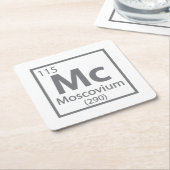 Moscovium -ロシアの Science Periodic Table スクエアペーパーコースター (アングル)
