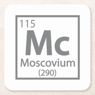Moscovium -ロシアの Science Periodic Table スクエアペーパーコースター