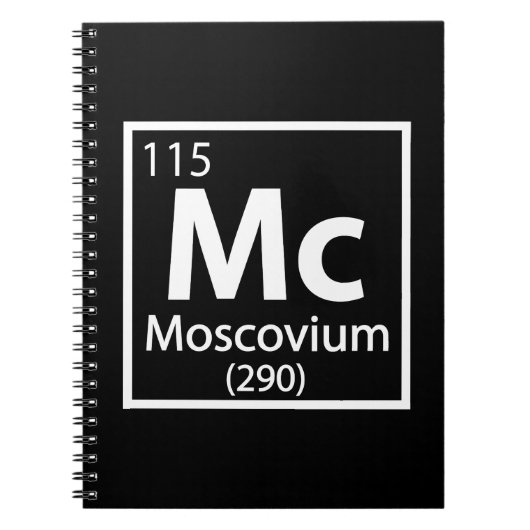Moscovium -ロシアの Science Periodic Table ノートブック (正面)