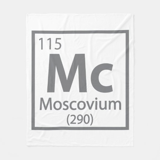 Moscovium -ロシアの Science Periodic Table フリースブランケット (正面)
